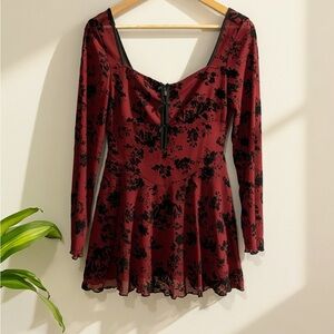 Sheer Long Sleeve Dress